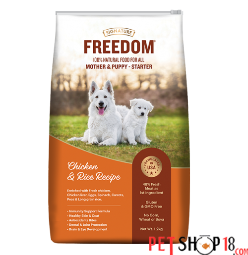 Signature Freedom Starter Mother And Puppy Food Chicken And Rice 1.2 Kg